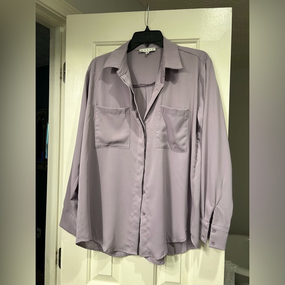 HYFVE Mauve button down shirt - Picture 1 of 5